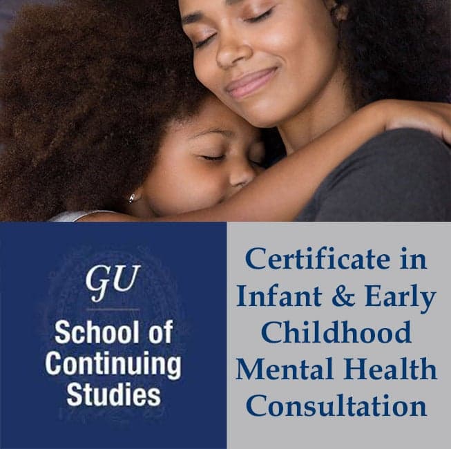Georgetown University School of Continuing Studies: Certificate in Infant and Early Childhood Mental Health Consultation.