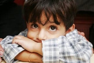 Young boy thinking