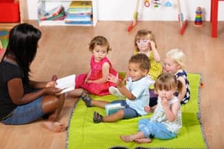 childminder and toddlers