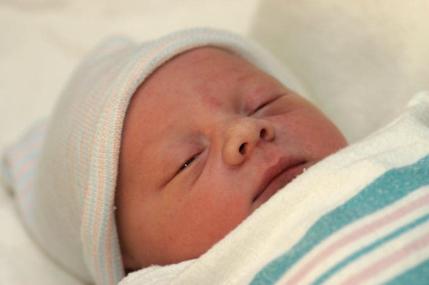 swaddled infant