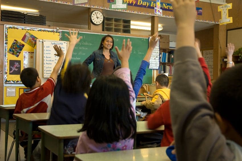 teacher in classroom