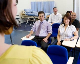 adult learners in classroom