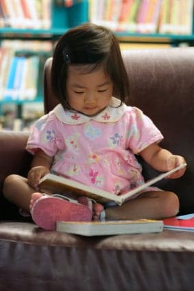 girl reading book