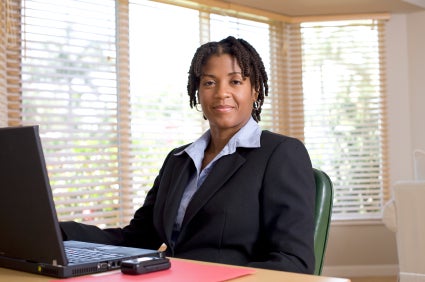 woman at desk