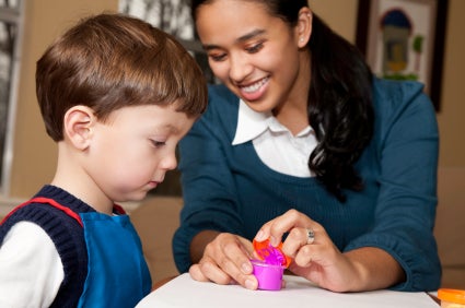 teacher and child
