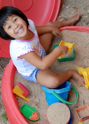 Child with toys