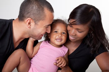 baby and parents