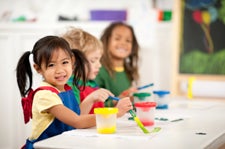 preschool children doing activities