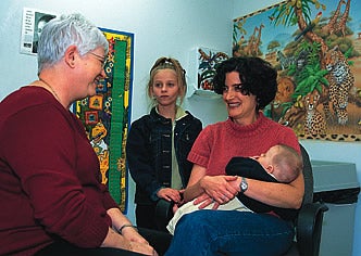 Caregiver and baby